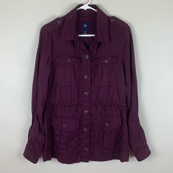 purple utility jacket